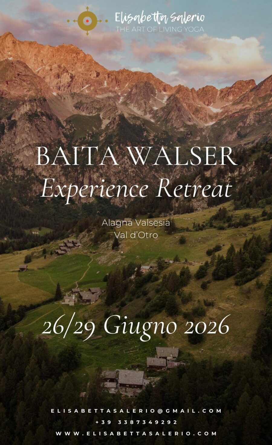 Yoga Experience retreat ZAM HUS baita walser Valsesia 26-29 Giugno 2026